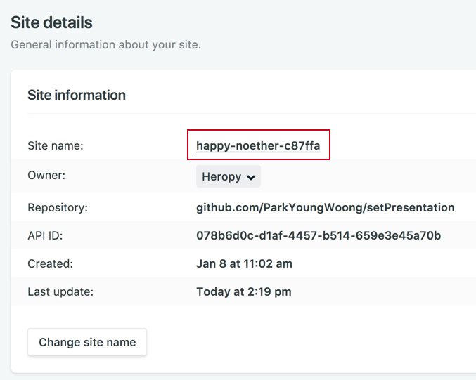 Netlify Site Naming