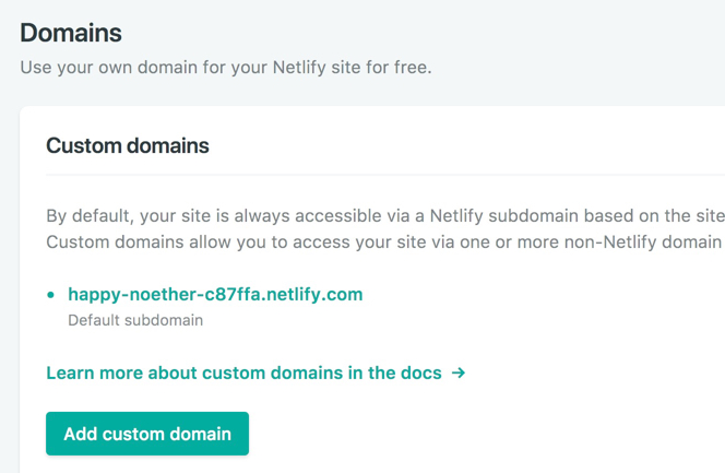 Netlify Add custom domain