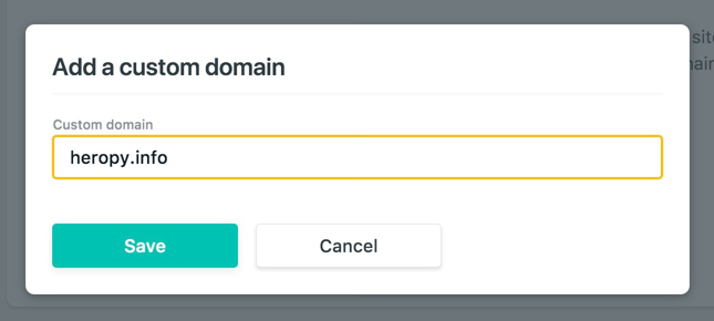 Netlify Add custom domain naming