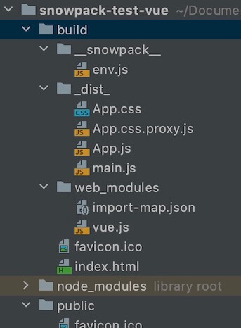 Snowpack vue example